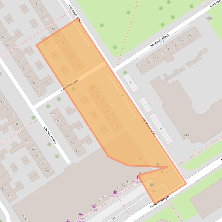 Kaart van postcodegebied 6218VW.