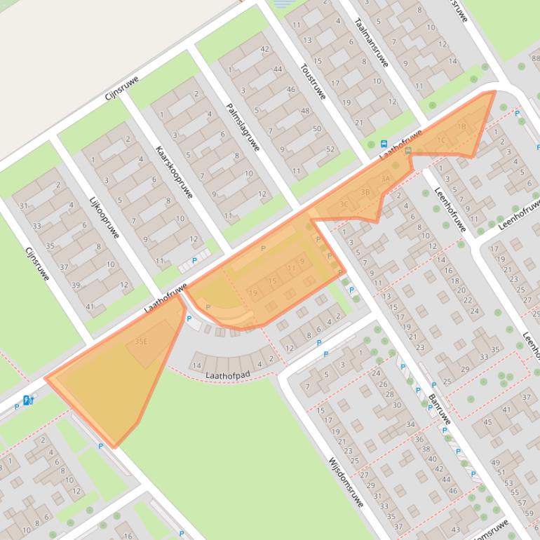 Kaart van postcodegebied 6218VX.