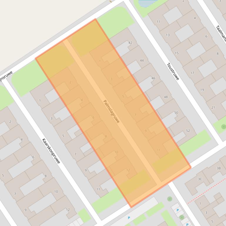 Kaart van postcodegebied 6218VZ.