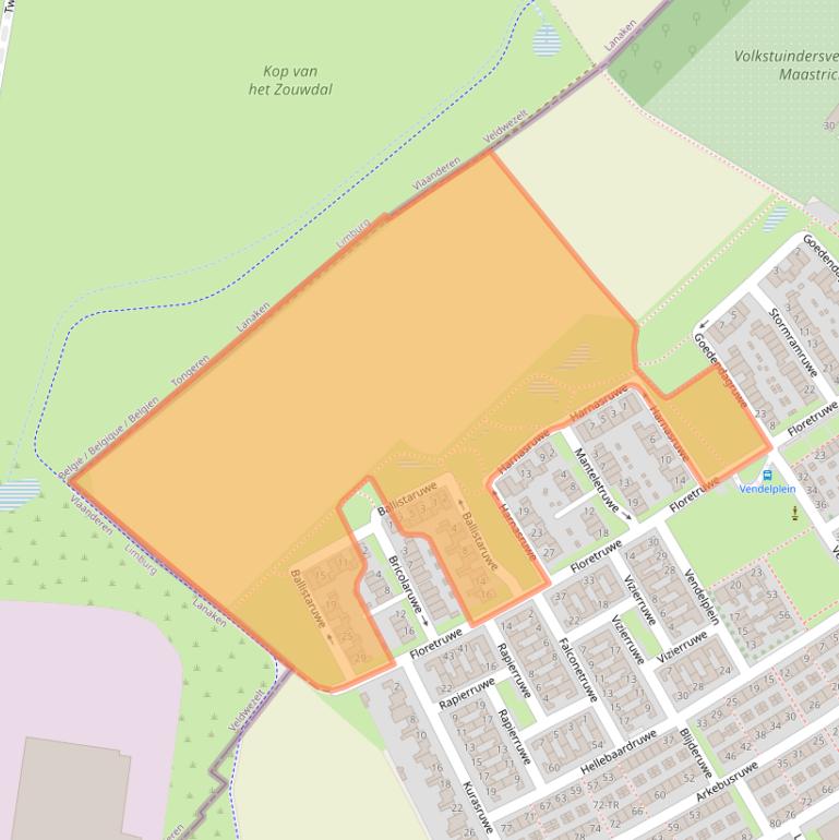 Kaart van postcodegebied 6218WG.