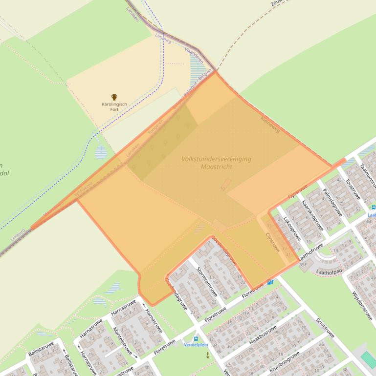 Kaart van postcodegebied 6218XC.