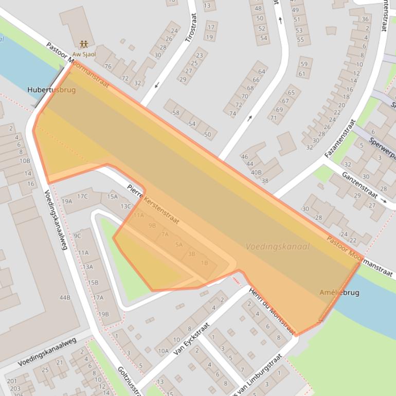 Kaart van postcodegebied 6219AT.