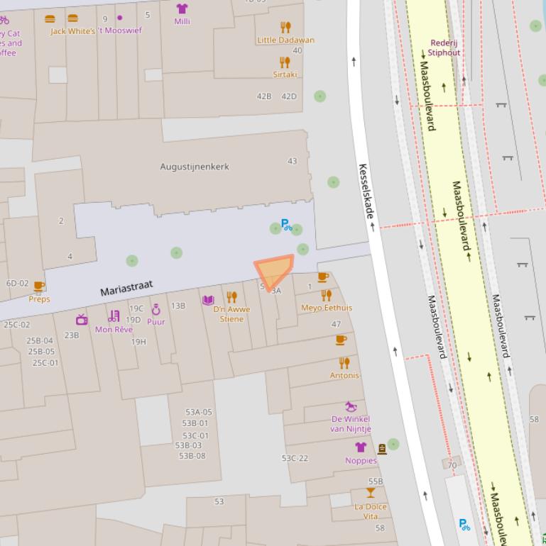 Kaart van postcodegebied 6219EP.