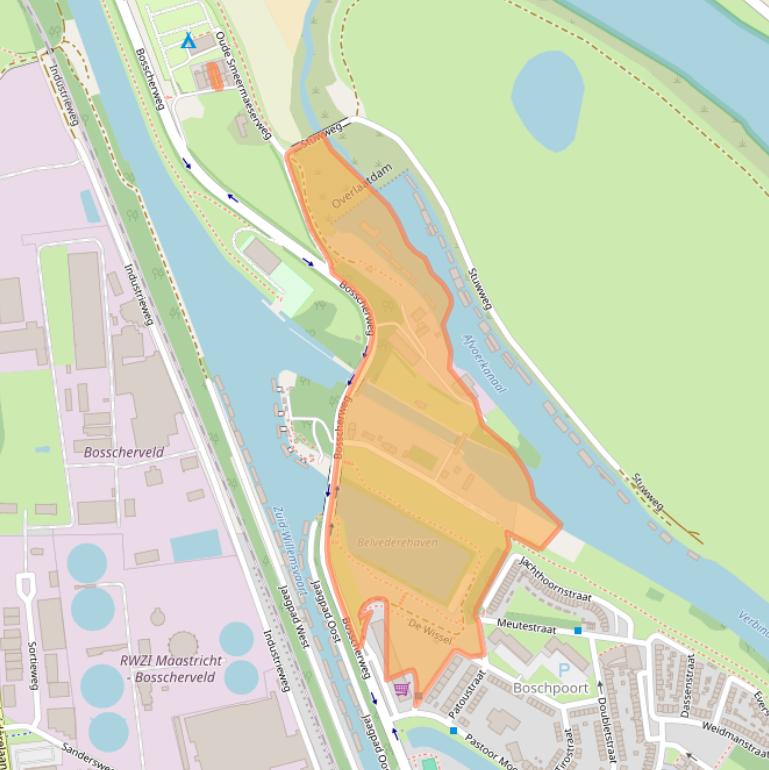 Kaart van postcodegebied 6219NE.