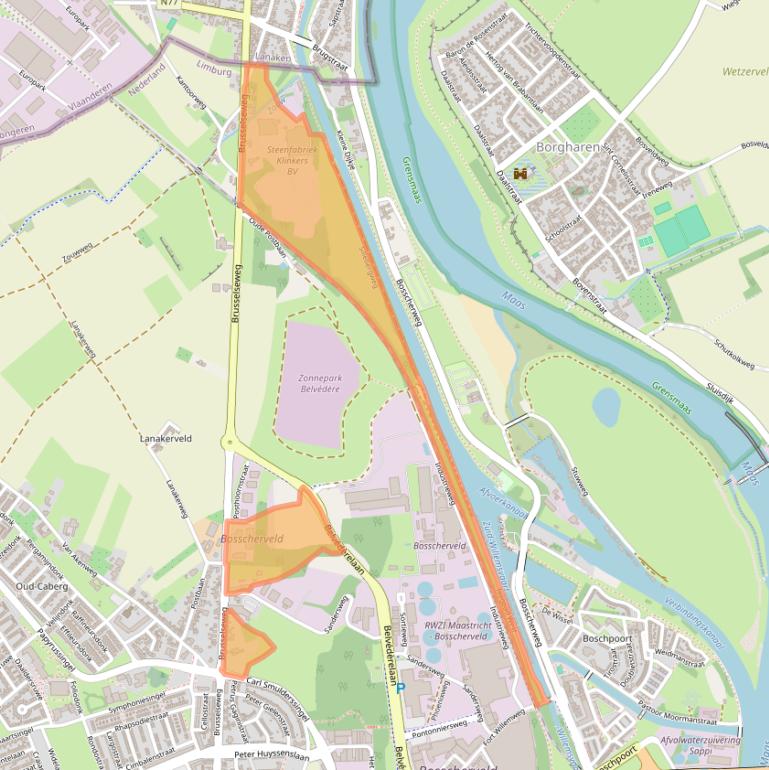 Kaart van postcodegebied 6219NP.