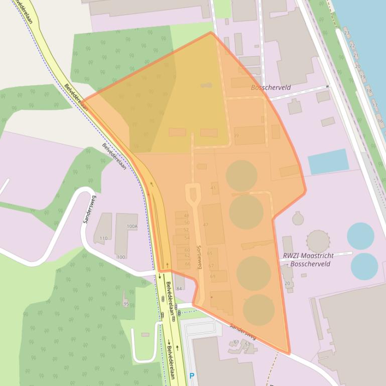 Kaart van postcodegebied 6219NT.