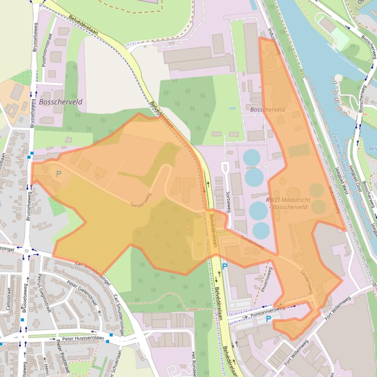 Kaart van postcodegebied 6219NW.