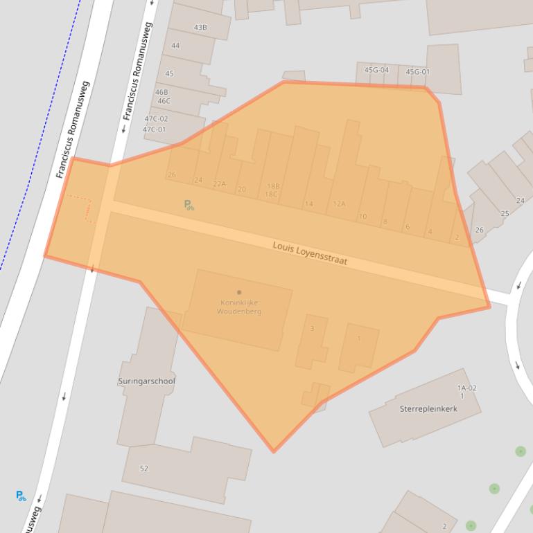 Kaart van postcodegebied 6221AK.