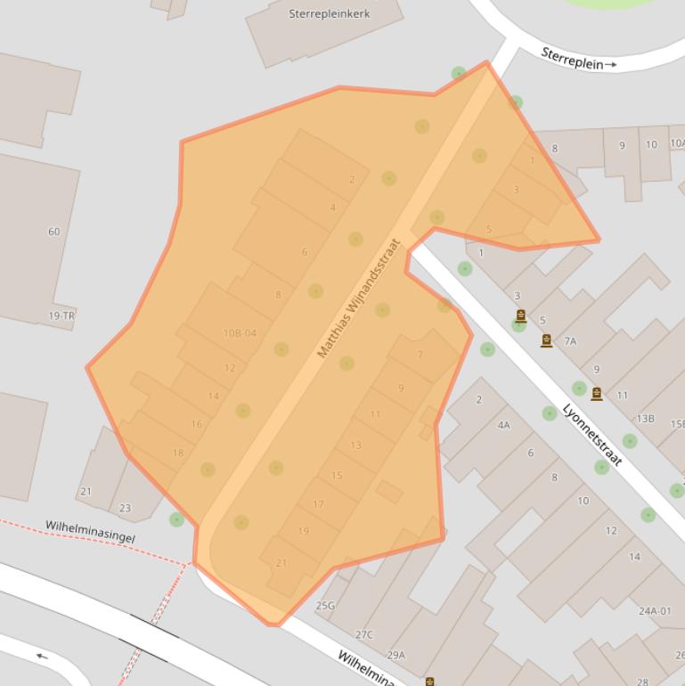 Kaart van postcodegebied 6221AN.