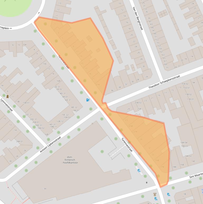 Kaart van postcodegebied 6221AR.