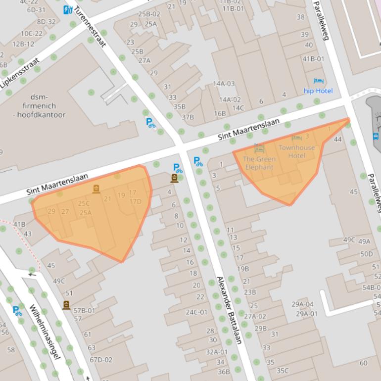 Kaart van postcodegebied 6221AV.
