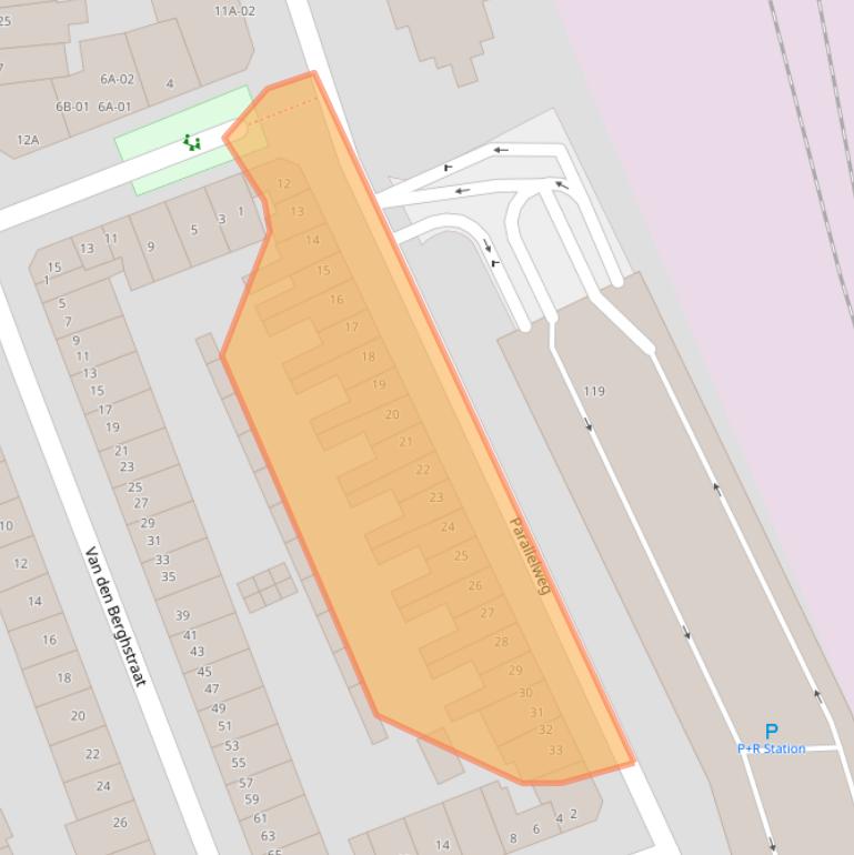 Kaart van postcodegebied 6221BC.