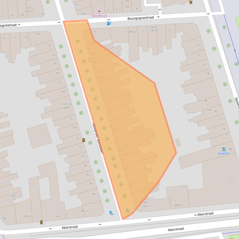 Kaart van postcodegebied 6221CC.