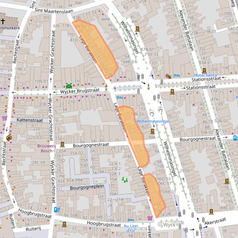 Kaart van postcodegebied 6221CH.