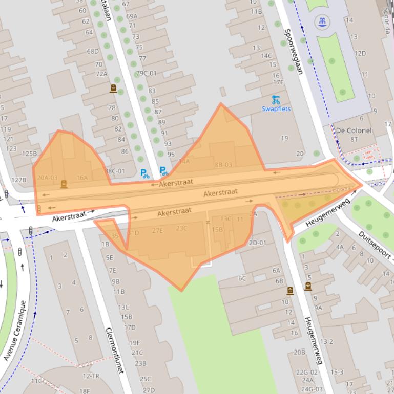 Kaart van postcodegebied 6221CL.