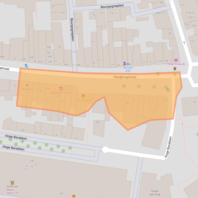 Kaart van postcodegebied 6221CN.