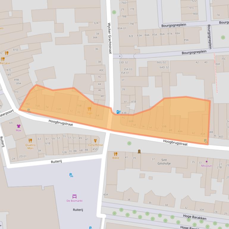 Kaart van postcodegebied 6221CS.