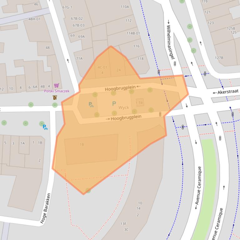 Kaart van postcodegebied 6221DB.