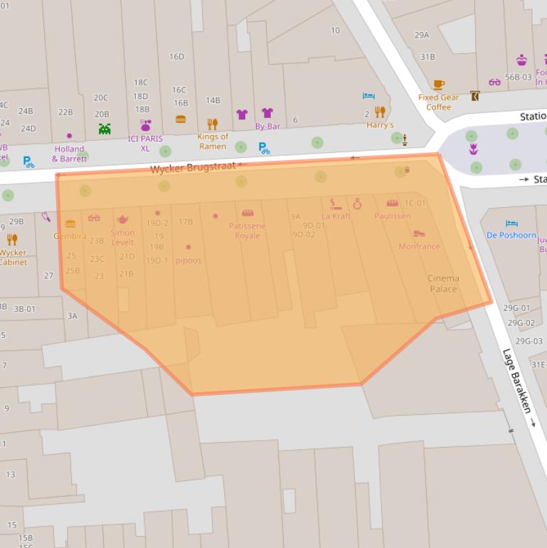 Kaart van postcodegebied 6221EA.