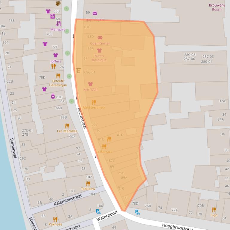 Kaart van postcodegebied 6221EH.