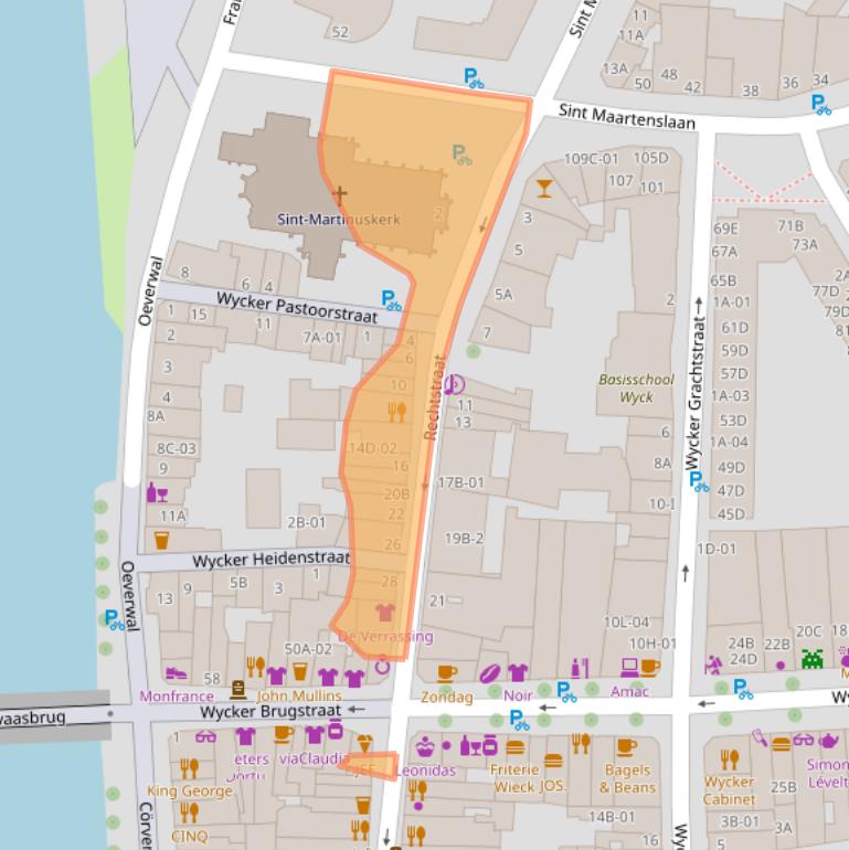 Kaart van postcodegebied 6221EJ.