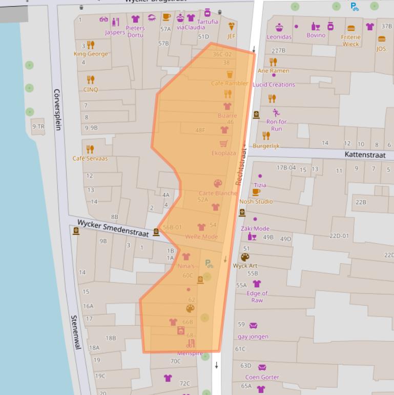 Kaart van postcodegebied 6221EK.