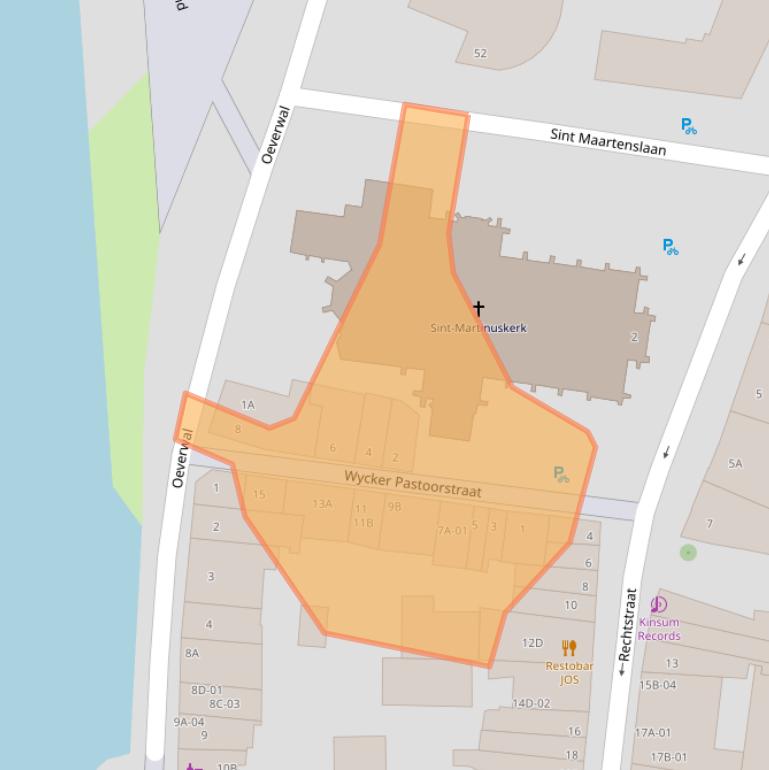 Kaart van postcodegebied 6221EM.