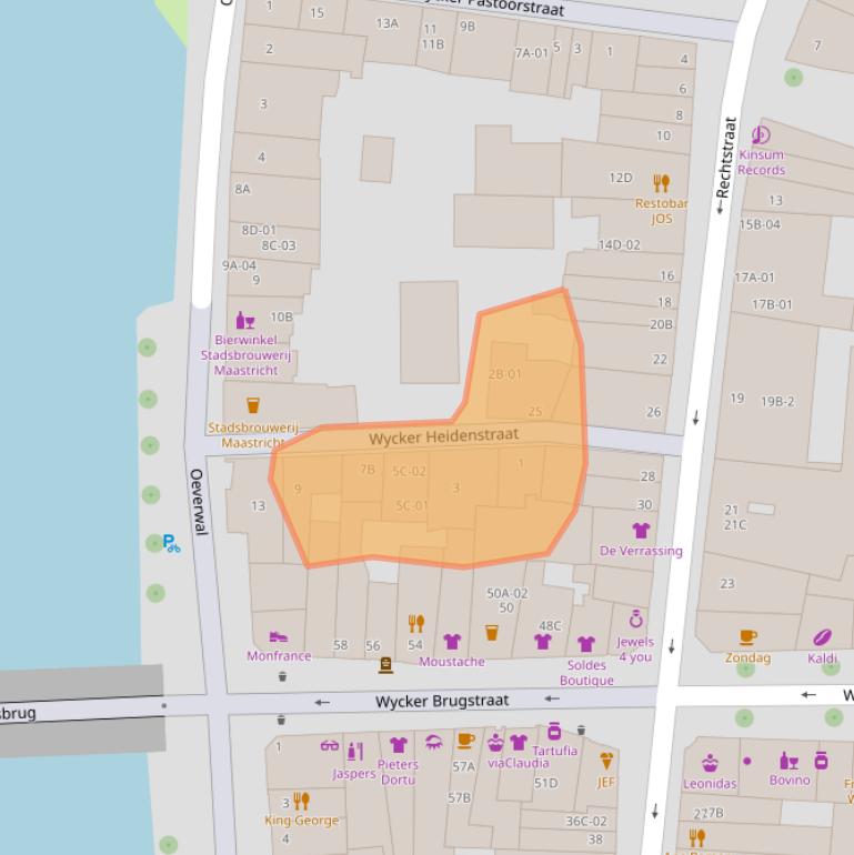 Kaart van postcodegebied 6221EP.