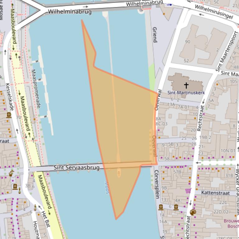 Kaart van postcodegebied 6221ES.