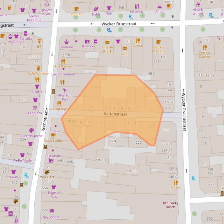 Kaart van postcodegebied 6221ET.