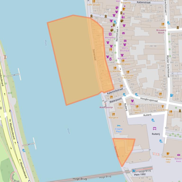 Kaart van postcodegebied 6221GA.