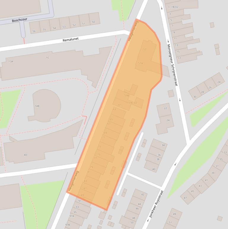 Kaart van postcodegebied 6221GG.