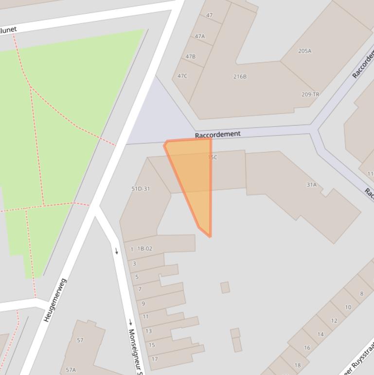 Kaart van postcodegebied 6221HA.