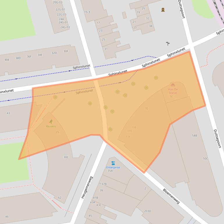 Kaart van postcodegebied 6221JD.