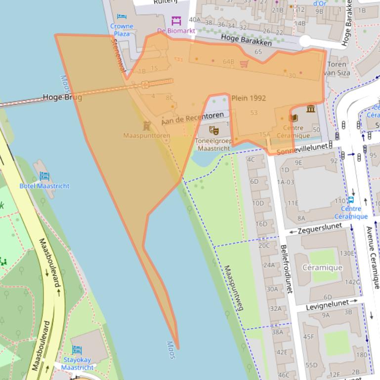 Kaart van postcodegebied 6221JP.