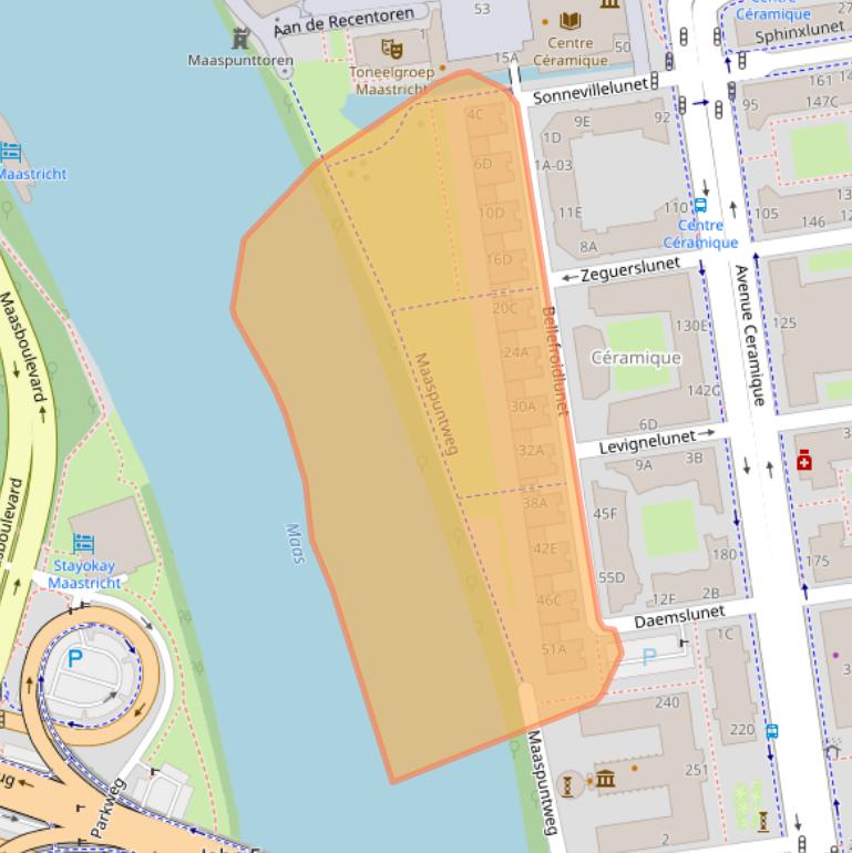 Kaart van postcodegebied 6221KN.