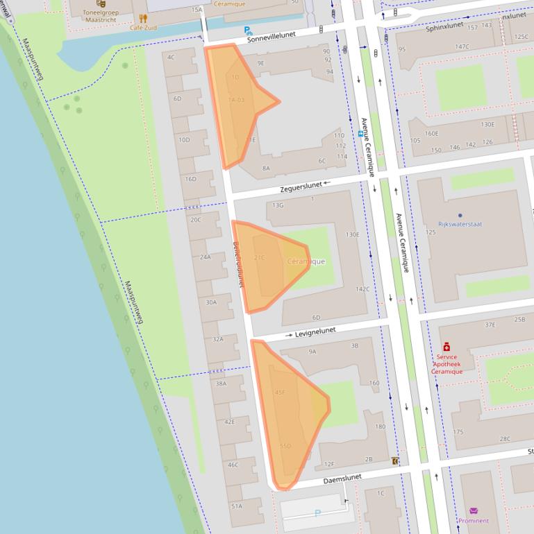 Kaart van postcodegebied 6221KS.