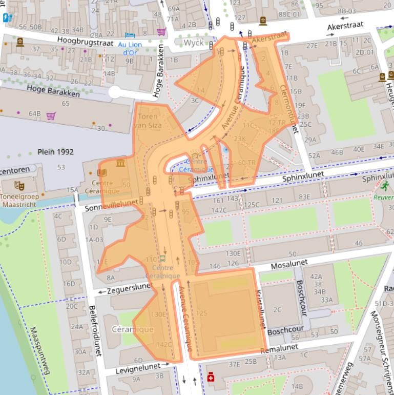 Kaart van postcodegebied 6221KV.