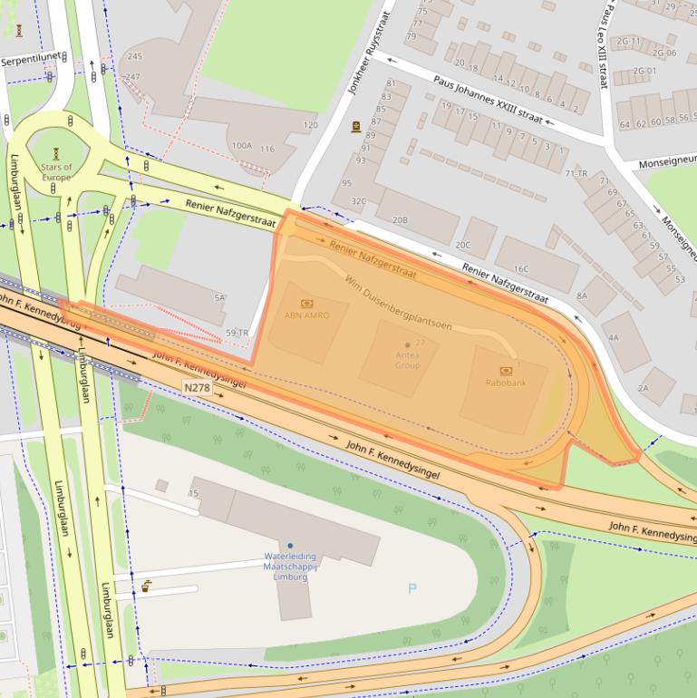 Kaart van postcodegebied 6221SE.