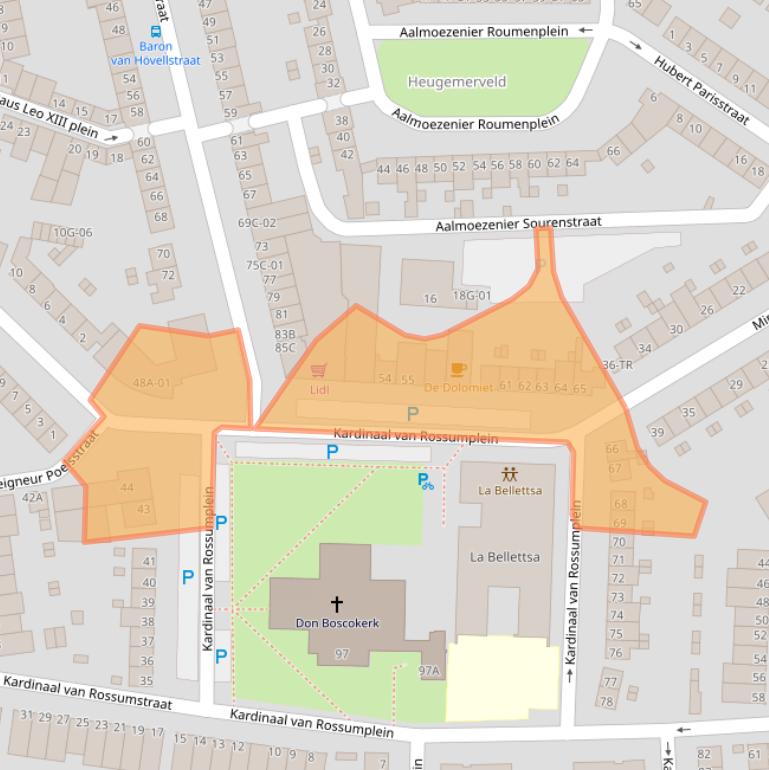 Kaart van postcodegebied 6221SX.