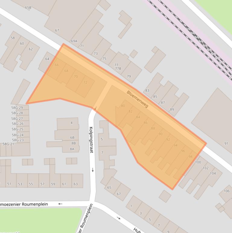 Kaart van postcodegebied 6221TW.