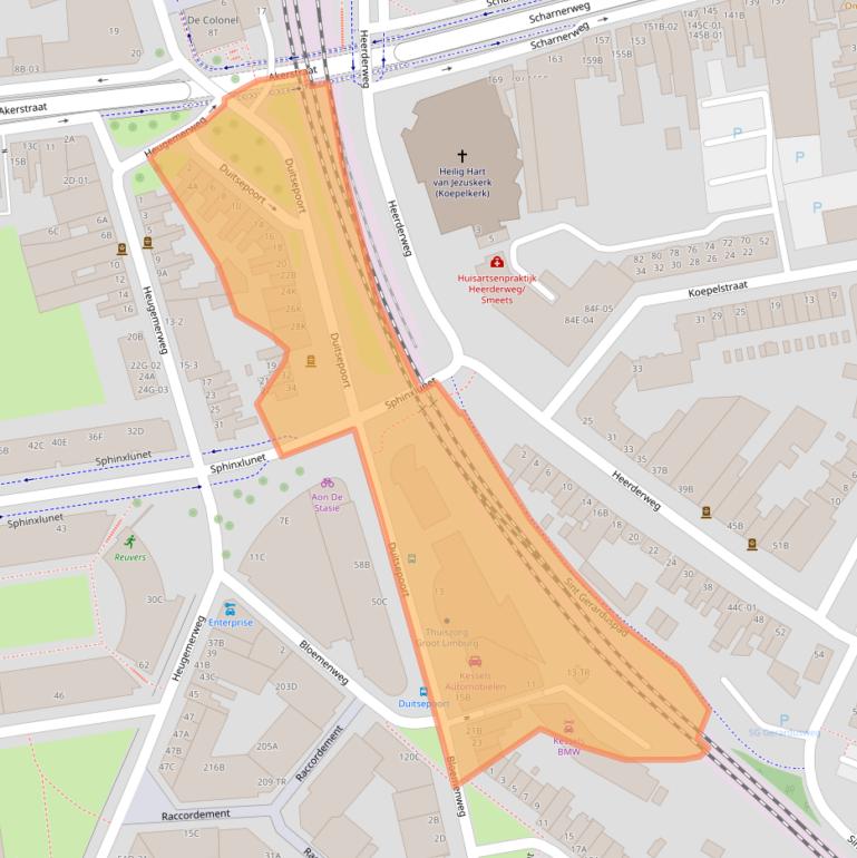 Kaart van postcodegebied 6221VA.