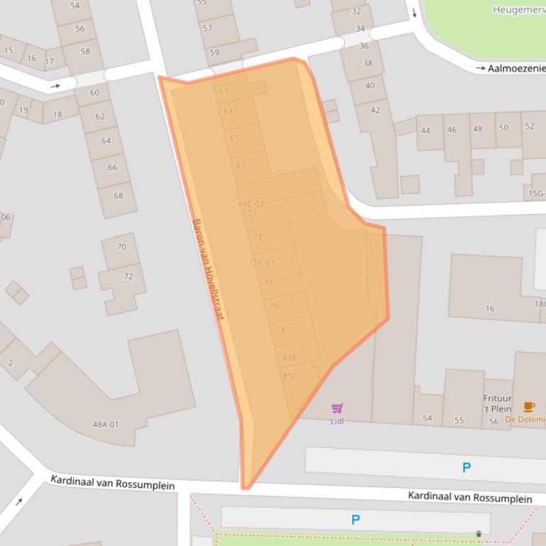 Kaart van postcodegebied 6221VD.
