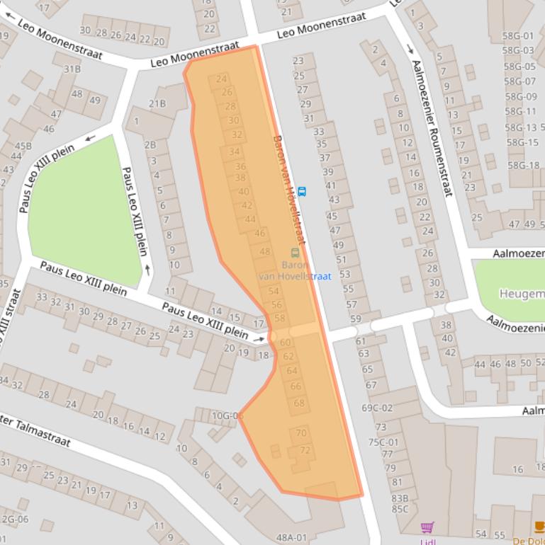 Kaart van postcodegebied 6221VG.