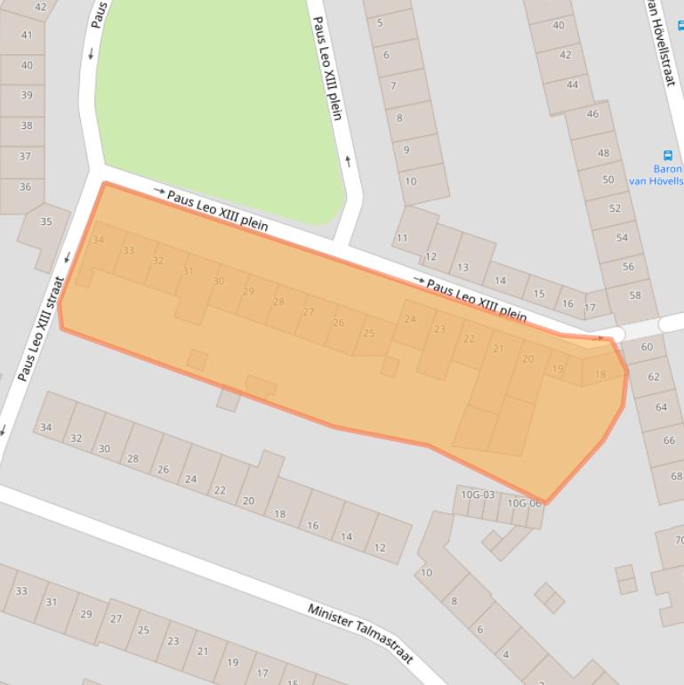 Kaart van postcodegebied 6221VJ.