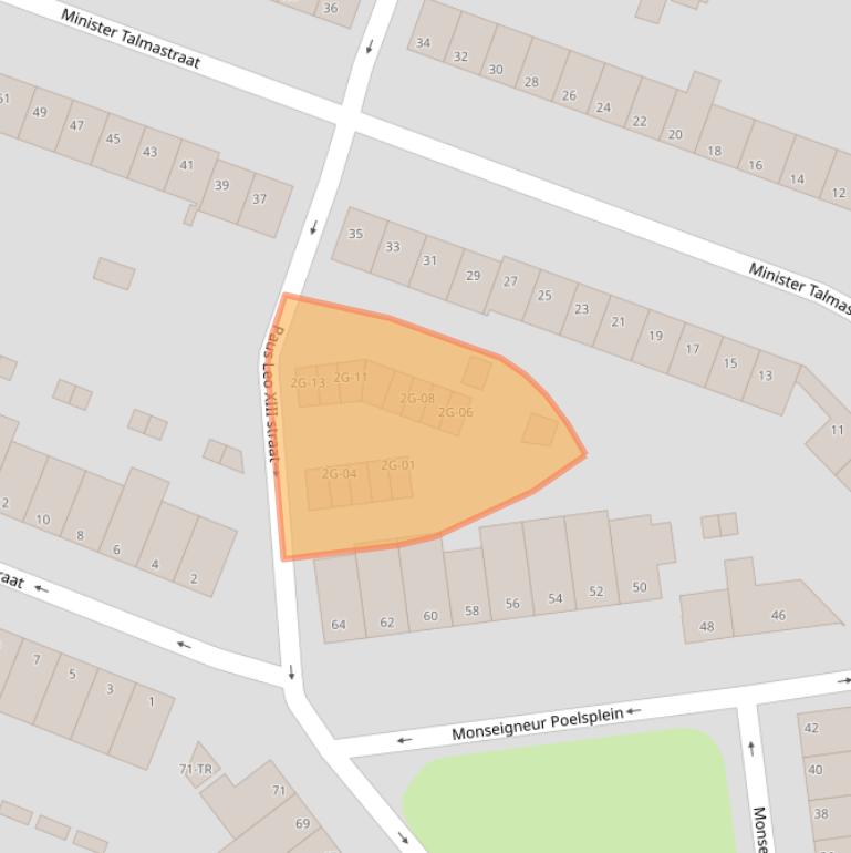 Kaart van postcodegebied 6221VL.