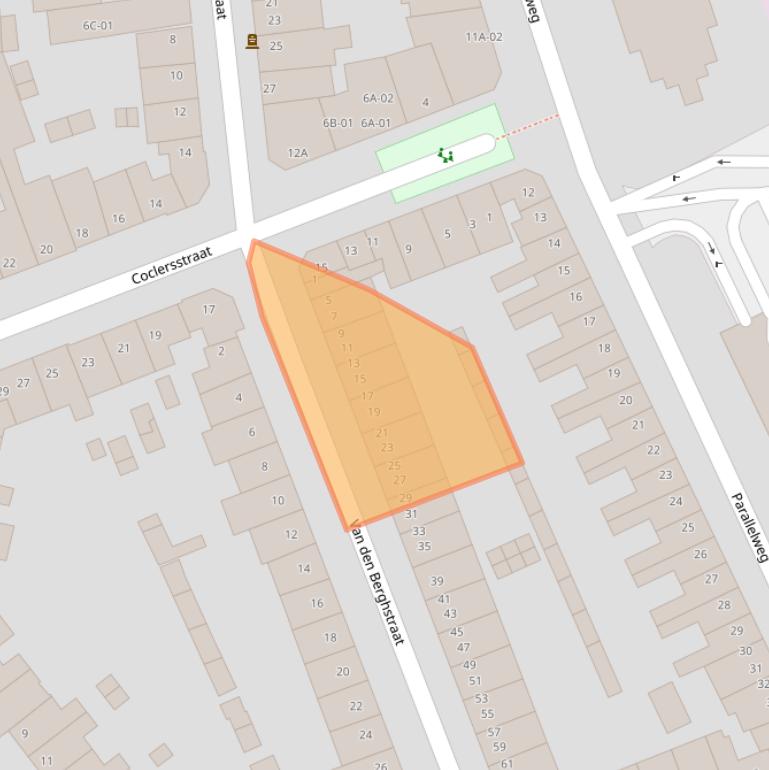 Kaart van postcodegebied 6221XA.