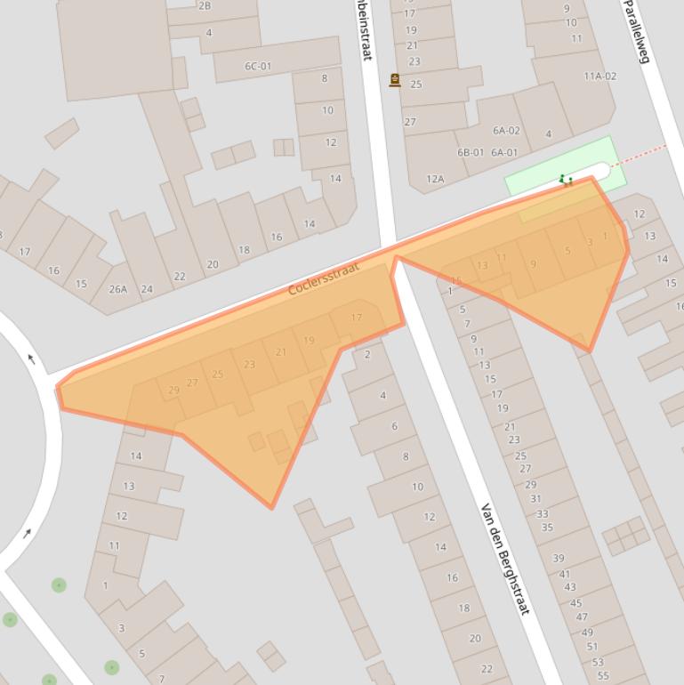 Kaart van postcodegebied 6221XD.