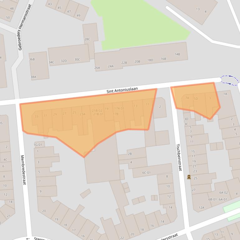 Kaart van postcodegebied 6221XH.