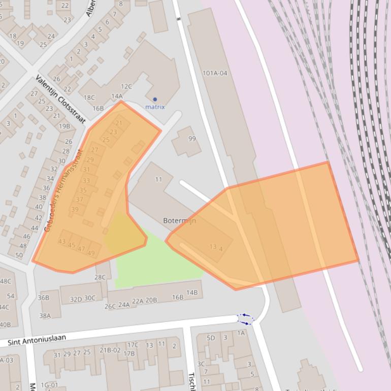 Kaart van postcodegebied 6221XL.